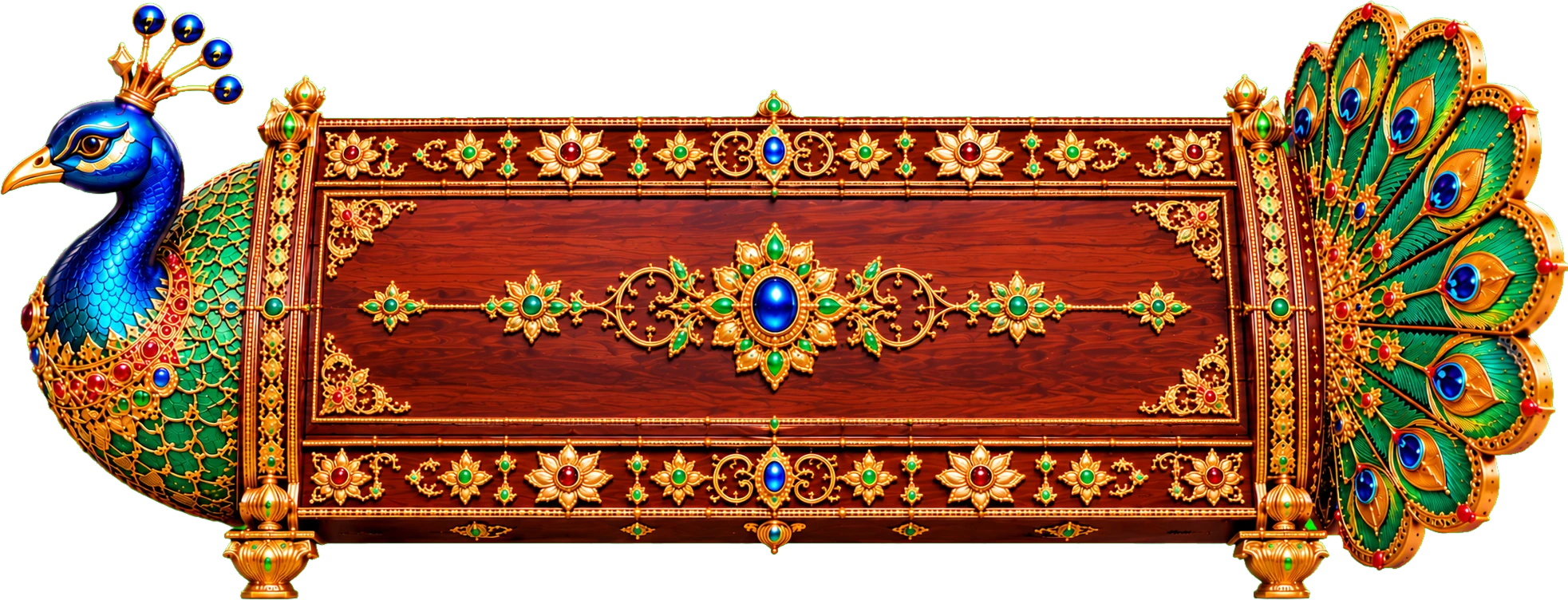 Royal peacock box, closed